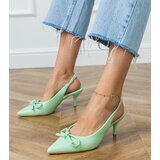 D/CEO Green low-heeled pumps with a bow Berlona | Shoptok.si