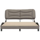  Okvir kreveta s LED svjetlima smeđesivi 160 x 200 cm od tkanine | shoptok.hr