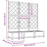  Vrtna saksija 3 kom. Svjetlosiva 120 x 40 x 125,5 cm PP | shoptok.hr