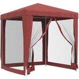  za zabave s 4 mrežasta bočna zida crveni 2 x 2 m HDPE | Eponuda.com