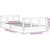  Otroški posteljni okvir 90x190 cm trdna borovina, (20916834) | Shoptok.si