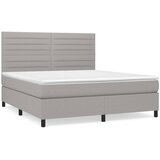  Krevet box spring s madracem svjetlosiva 160x200 cm tkanina | shoptok.hr