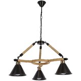  Luster na lancu NEGRU 3xE27/40W/230V crna/braon | Eponuda.com