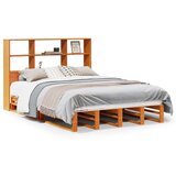  Krevet s regalom za knjige bez madraca 135x190 cm masivno drvo | shoptok.hr