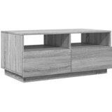  Stolić za kavu s LED svjetlima siva boja hrasta 90x49x40 cm | shoptok.hr