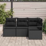  Set sofe 4 kom. Crna poliratan 177 x 122 x 85 cm | shoptok.hr