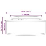 vidaXL Crna Tekstil, Metal Ø30 x 13.5 cm Dekorativni umetci | shoptok.hr