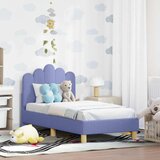  Okvir kreveta za malu djecu s naslonom Traper plava 70 x 140 cm | shoptok.hr