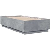 vidaXL Posteljni okvir betonsko siv 90x190 cm inženirski les | Shoptok.si