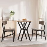 vidaXL jedilna miza y okvir 50x50x75,5cm trdna borovina lito železo | Shoptok.si