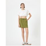 Koton mini cargo parachute skirt elastic waist stopper detailed