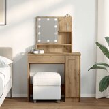  Toaletni stol s LED-om Artisan hrast 86,5x35x136 cm | shoptok.hr