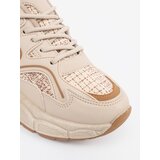 Shelvt Light beige women's platform sneakers | shoptok.hr