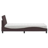 vidaXL Postelja z vzmetnico temno rjava 90x190 cm blago | Shoptok.si