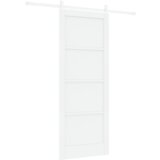 vidaXL klizna vrata sa setom hardvera bijela 83x211 cm puno drvo bor | shoptok.hr
