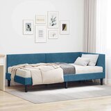  Kotni okvir postelje z matrico Drugo 2 pcs Modra Žamet, (5000123357) | Shoptok.si