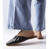 Gemre Black ruched open-toe mules Aasiaat | Shoptok.si
