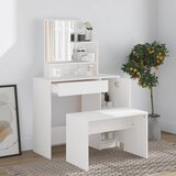 vidaXL set toaletni stolić boja bijeli 86,5x35x136 cm Cijene