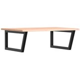  Zidna polica za umivaonik od čelika i masivne hrastovine Smeđa 80 x 60 x 2 cm | shoptok.hr
