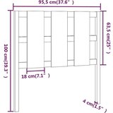 Uzglavlje za krevet 95 5 x 4 x 100 cm od masivne borovine | shoptok.hr