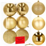  Set Božićnih kuglica 10 cm, Zlatna - 6 komada | shoptok.hr