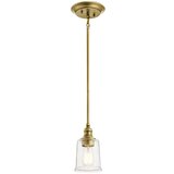 Elstead Lighting Elstead Waverly 1 mini viseča svetilka, naravna medenina, E27, (22097883) | Shoptok.si
