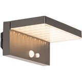 QAZQA Zunanja stenska svetilka temno siva z LED in solarom - Sunnie Cene