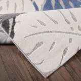Lesnina XXXL PREPROGA ZA ZUNANJO UPORABO Floral 80/150 cm tkano modra | Shoptok.si