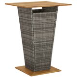  3-dijelni vrtni barski set od poliratana s jastucima sivi Siva 80 x 80 x 110 cm | shoptok.hr