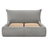 Bobochic Paris Siva oblazinjena zakonska postelja s prostorom za shranjevanje z letvenim dnom 180x200 cm Jade – | Shoptok.si