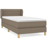  Krevet s oprugama i madracem smeđesivi 100 x 200 cm od tkanine | shoptok.hr