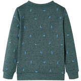  Dječja topla majica tamnozelena prošarana 104 | shoptok.hr