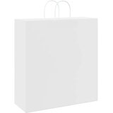  Papirnate vrećice 250 kom s ručkama bijele 45x17x48 cm | shoptok.hr
