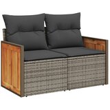  4-dijelni set vrtnih sofa od poliratana s jastucima sivi | shoptok.hr