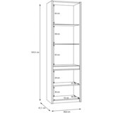Hom`in vitrina, barve hrasta, peščene barve | Shoptok.si