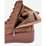 VINCEZA Suede Boots on Massive Platform Wedge Heel Beige Lavica | ePonuda.com