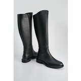 Marjin Women's Knee High Zipper Daily Boots Lavir Black cene