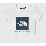 The North Face Otroška bombažna kratka majica BOX INFILL PRINT TEE bela barva