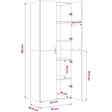  Visoka komoda boja betona 70x42,5x185 cm od konstruiranog drva | shoptok.hr