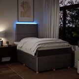 vidaXL Krevet s oprugama i madracem smeđesivi 120 x 200 cm od tkanine | shoptok.hr