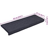  Prostirke za stepenice 30 kom 65x21x4 cm tamno sive i plave pravokutne rubove | Eponuda.ba