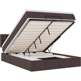  Otomanski krevet s madracem tamnosmeđi 140x190cm od tkanine | shoptok.hr