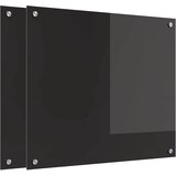  Kuhinjski zid 2 pcs Crna 70 x 60 cm Staklo otporno na udarce | Eponuda.com