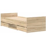  Okvir kreveta s uzglavljem i podnožjem boja hrasta 100 x 200 cm | shoptok.hr
