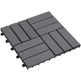  Pločice za decking 10 pcs Sivi 30 x 30 cm Acacijsko drvo | shoptok.hr