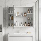  Kupaonski ormar s ogledalom Bijelo 80 x 14.5 x 70 cm | shoptok.hr