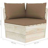  Kutna sofa od paleta s jastucima impregnirana smrekovina | shoptok.hr