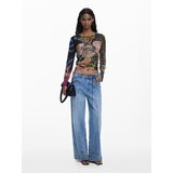 Desigual Majica 'by Mr. Christian Lacroix' plava / tamno zelena / losos / magenta | shoptok.hr