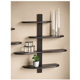 House Nordic Črna večnivojska polica iz masivnega hrasta 80 cm Aliano – | Shoptok.si