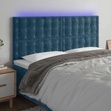  LED uzglavlje tamnoplavo 200x5x118/128 cm od tkanine | shoptok.hr